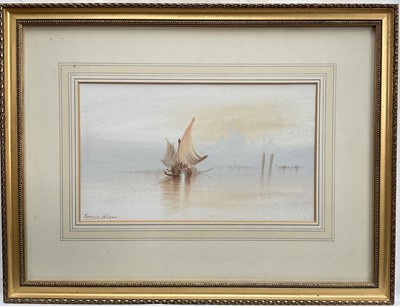 Lot 270 - Furness Wilson, early 20th century watercolour - Mist on the Grand Canal, signed, 14cm x 24cm, in glazed gilt frame