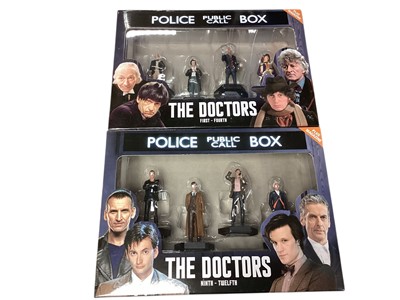 Lot 1769 - BBC Doctor Who Collector's Gift Sets including The Doctors (First-Fourth) & (Ninth-Twelfth), The Third Doctor Companion Set, The Masters Set 1, Revolution of the Daleks and The Time Lords Se...
