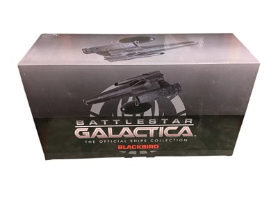 Lot 1779 - Eaglemoss Battlestar Galactica The Official Ships Collection models including Colonial One, Blackbird, Landram, Raptor & Baseship (TOS), all boxed (5)