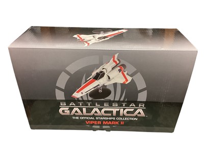 Lot 1780 - Eaglemoss Battlestar Galactica The Official Ships Collection models including Viper Mark II & VII and Viper (Blood & Chrome), plus The Orville The Official Ships Collection ECV-197 and E...