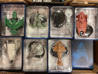Lot 1782 - CBS Studios Eaglemoss Star Trek Collector's model space craft including Romualan Science Vessel 5887-A/A, Orion Interceptor 2708-A/A, USS Excelsior (Prototype) 1022-A/A, Vahklas 9855-A/A, Spacep...