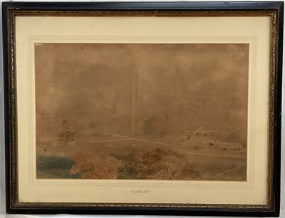 Lot 49 - George Bryant Campion (1796-1870) watercolour - St. James Park, 33cm x 51cm, in glazed frame
