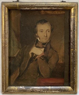 Lot 69 - Robert Humphrey Giles, early 19th century, watercolour portrait of James Giles, 19cm x 15cm, in glazed gilt frame