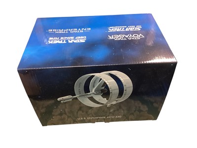 Lot 1792 - CBS Studios Eaglemoss Star Trek XL Collector's models including USS Enterprise XCV-330, Spock's Jellyfish Ship, Planet Killer & Altamid Swarm Ship, all boxed (4)