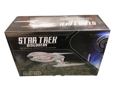 Lot 1798 - CBS Studios Eaglemoss Star Trek Discovery The Official Starships Collection Collector's models including ISS Shenzhou NCC-1227 0416-A/A, Klingon Saracophagus Ship 1042-A/A and Ba'Ul Fighter 1728...
