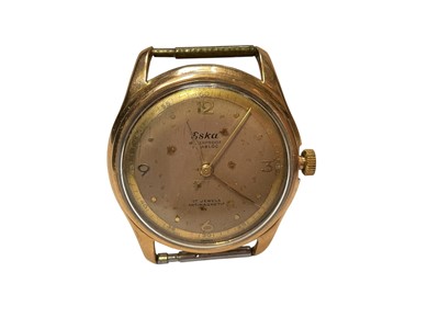 Lot 44 - Vintage Eska 18ct gold cased wristwatch