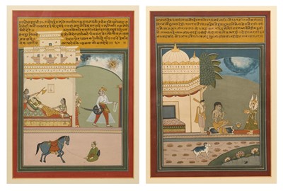 Lot 810 - Good pair of late 18th century Indian gouache illustrations