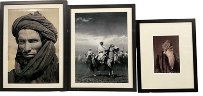 Lot 85 - Three photographic prints - Moroccan subjects, Berber men, together with a portrait of a Jewish Man, an image from Marrakech archives