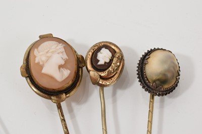 Lot 51 - Collection of stick pins and bar brooches