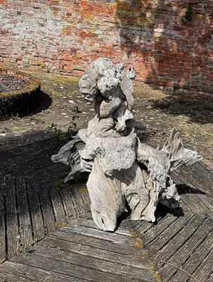Lot 1463 - Large Oriental carved root wood garden feature