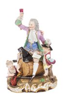Lot 11 - 19th century Meissen porcelain group of a...