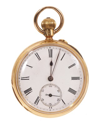 Lot 554 - Gentlemen's 18ct gold pocket watch
