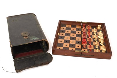 Lot 725 - Victorian Jaques & Son patent 'In Statu Quo' travelling chess set
