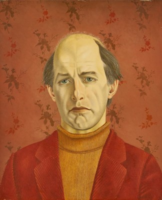 Lot 1246 - *Francis Plummer (1930-2019) oil on canvas, Self Portrait, signed P. '75, 60cm x 50cm, unframed