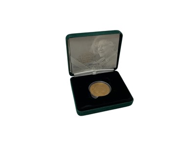 Lot 400 - G.B. - Royal Mint gold proof Memorial Crown 2002 (N.B. Cased with Certificate of Authenticity) (1 coin)