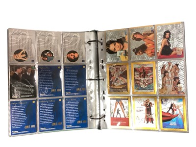 Lot 1118 - James Bond 007 40th Anniversary Trading Cards and other general sets including Extras, Bond Villains, Classic Screen Shots etc. (3 folders)