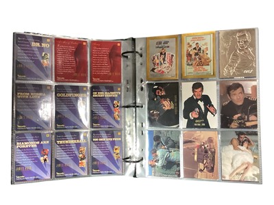 Lot 1118 - James Bond 007 40th Anniversary Trading Cards and other general sets including Extras, Bond Villains, Classic Screen Shots etc. (3 folders)