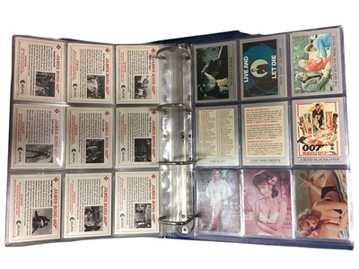 Lot 1118 - James Bond 007 40th Anniversary Trading Cards and other general sets including Extras, Bond Villains, Classic Screen Shots etc. (3 folders)