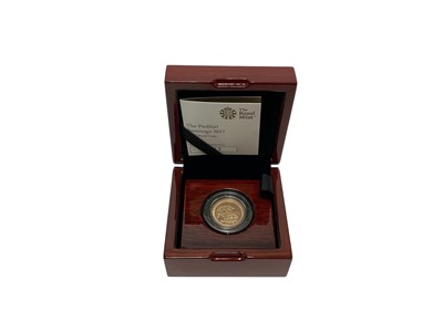 Lot 403 - G.B. - Royal Mint gold proof Piedfort Sovereign 2017 (N.B. Cased with Certificate of Authenticity) (1 coin)