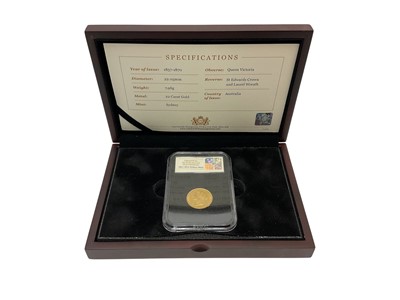 Lot 406 - Australia - Gold Sovereign Victoria 1870 AF (N.B. Cased with Certificate of Authenticity) (1 coin)