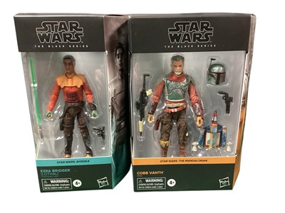 Lot 1802 - Hasbro (c2017) Star Wars The Black Series 6" action figures including First Order Stormtrooper B4597, First Order Stormtrooper Executioner C3195, Kana Jarrus B6329, Rey (Jedi Training C1415 (x2)...