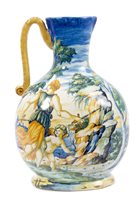 Lot 26 - 19th century Italian Majolica ewer with...