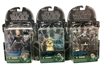 Lot 1803 - Hasbro (c2014) Star Wars The Black Series 3.75" action figures including Clone Commander Doom A9360, Commander Thorn B1061, Yoda A5632, Han Solo B1758, Starkiller A9108, Imperial Navy Commander...