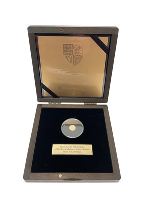 Lot 455 - Gibraltar - Gold proof ¼ Sovereign 'Prince William 40th Birthday' (N.B. Cased with Certificate of Authenticity) (1 coin)