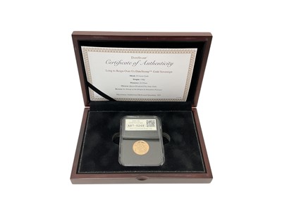 Lot 446 - G.B. - Gold Sovereign Elizabeth II 2016 UNC (N.B. Cased with Certificate of Authenticity) (1 coin)