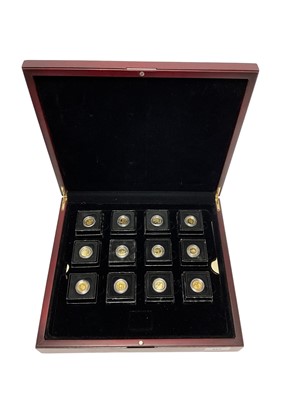 Lot 457 - World - London Mint Office twelve coin 9ct gold set 2009 (N.B. Each weighing 1gm - Total Wt. 12gms) (1 coin set)