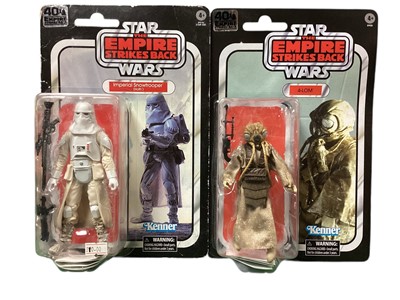 Lot 1808 - Kenner Star Wars 40th Anniversary The Empire Strikes Back action figures Imperial Snowtrooper & 4-LOM, plus The Vintage Collection 3.75" action figures, all mounted on card (1 box)