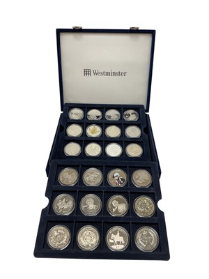 Lot 465 - World - Mixed L.M.O. & Westminster cupro-nickel coin collections to include Elizabeth II 'Long to Reign Over Us' 24 coin set, Elizabeth II 'Reflections of a Reign' 50 Pence 24 coin set 2015,...