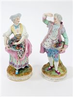 Lot 45 - Pair late 19th century German porcelain...
