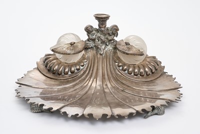Lot 255 - 19th century Anglo Indian silver presentation inkwell by Hamilton & Co .Calcutta