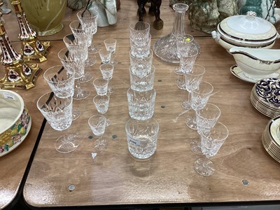 Lot 2350 - Four sets of Waterford Crystal Glasses and decanter