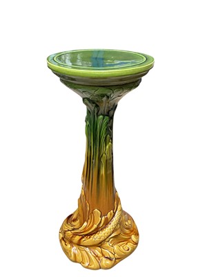 Lot 2347 - Bretby majolica jardiniere stand