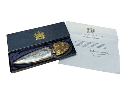 Lot 46 - Rare The Goldsmiths' Company 'Millenium Staff Gift' silver paperknife