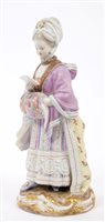 Lot 53 - Late 19th century Meissen porcelain figure of...
