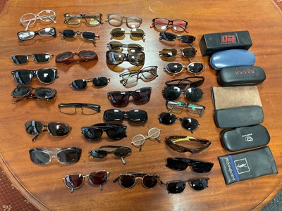 Lot 3021 - Collection of sunglasses and glasses, including Armani, Gucci, Yves Saint Laurent, Calvin Klein, Ted Baker, etc, and a selection of cases