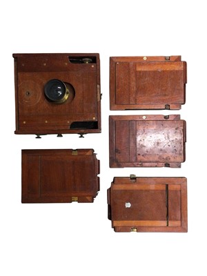 Lot 2948 - Late Victorian Instantograph plate camera in mahogany case