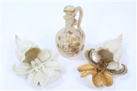 Lot 63 - Victorian Worcester blushed ivory jug with...