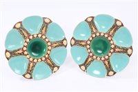 Lot 66 - Pair Victorian Minton Majolica oyster plates...
