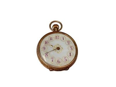 Lot 162 - Victorian 12ct gold cased fob watch