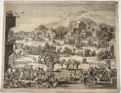 Lot 144 - Johannes Luyken (1649-1712) engraving, Herod’s Massacre at Bethlehem, 32cm x 32cm, unframed