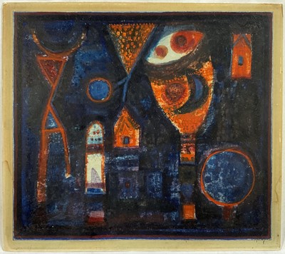 Lot 105 - Hans Rudolf Strupler (1935-2015) mixed media, Abstract, 27cm x 31cm, laid on card, unframed