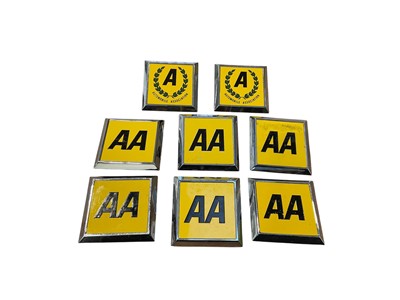Lot 169 - Group of eight various AA members badges, (8).