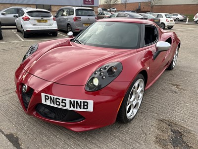Lot 213 - 2015 Alfa Romeo 4C Coupe - 1.75 TBi 2dr TCT, automatic, finished in red, reg. no. PN65 NNB