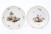 Lot 81 - 18th century Hochst saucer and 18th century...