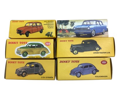 Lot 1724 - Atlas Editions Dinky Toys cars including Citroen Traction 11BL # 24N, Volkswagen # 181, Ford Zephyr Saloon # 162, Opel Kapitan # 177, Renault 4L #518, Opel Kadett # 540, Morris Oxford Saloon # 1...