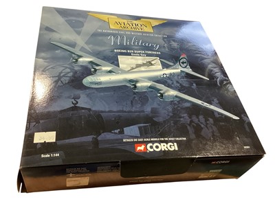 Lot 1718 - Corgi The Aviation Archive 1:144 Scale Boeing B29 Super Kings Fortress "Enola Gay" # 48901 & Boeing B-17 Flying Fortress "Memphis Belle", both boxed (2)